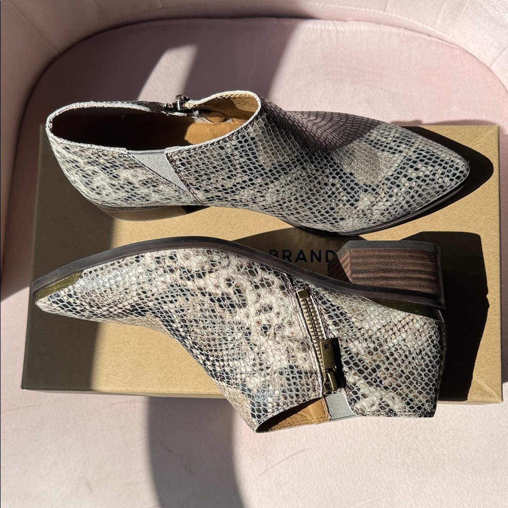 Lucky Brand Snakeskin Ankle Boots